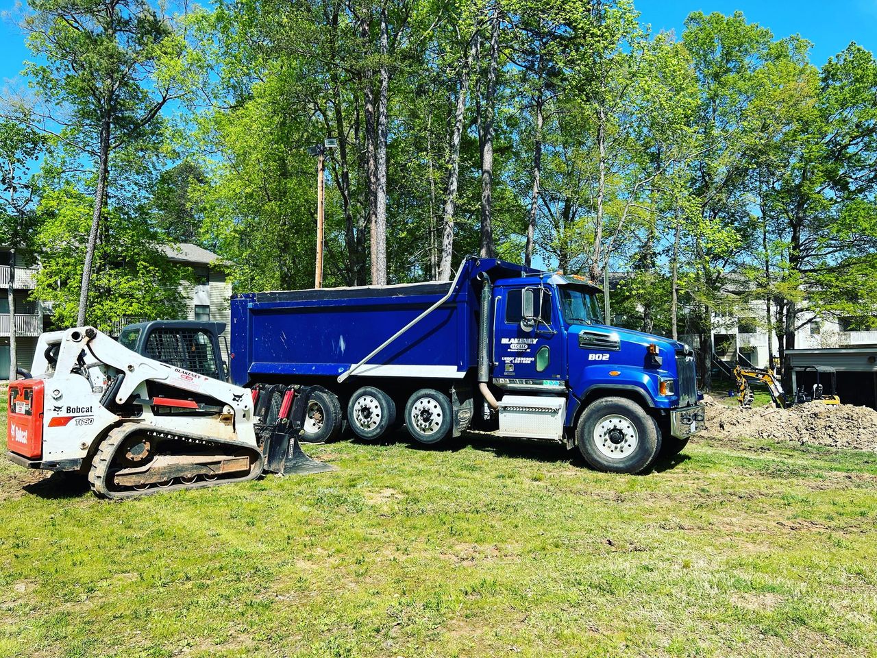Hauling and site prep on a Blakeney Construction job site